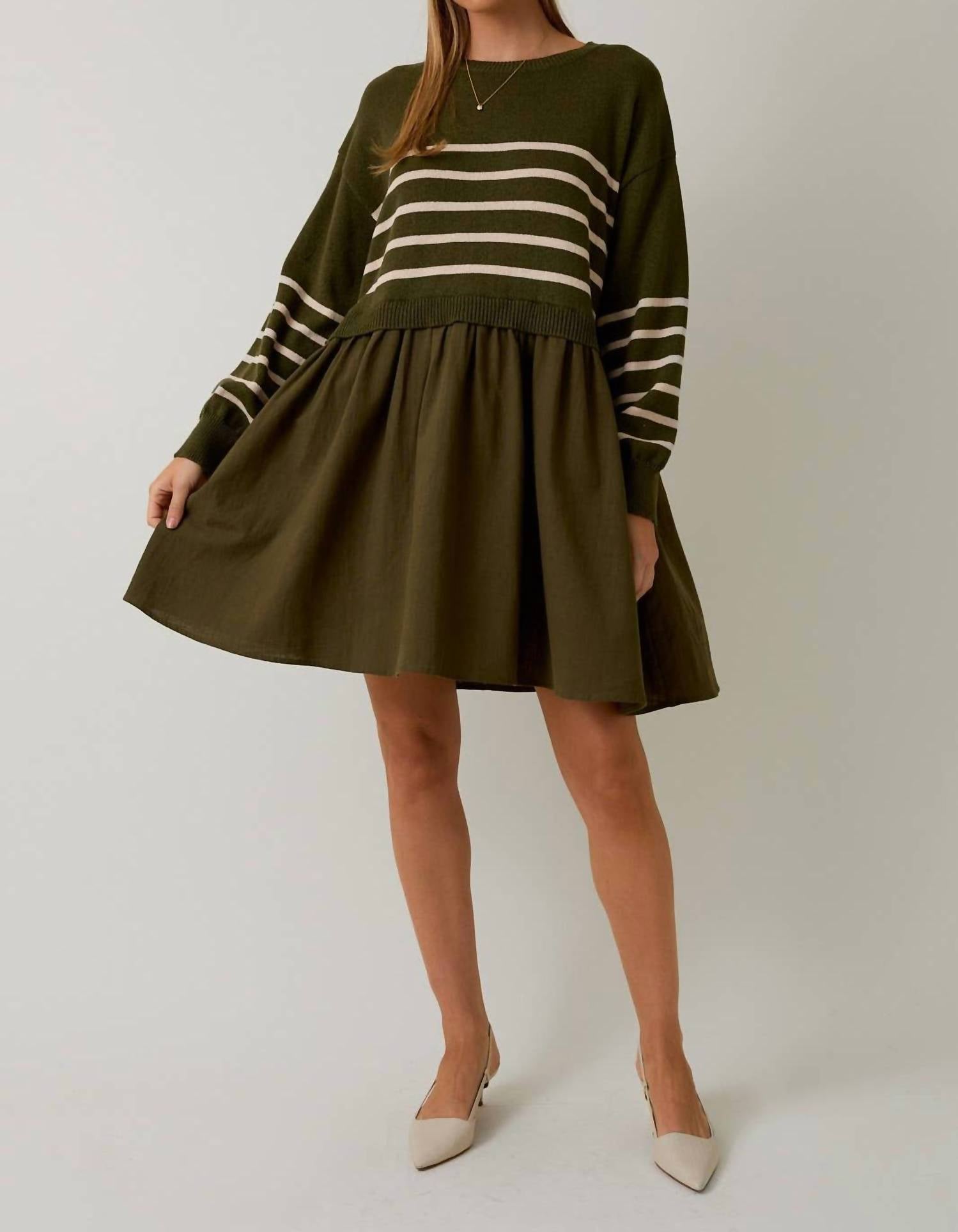 Le Lis - Benson Striped Knit Combo Dress