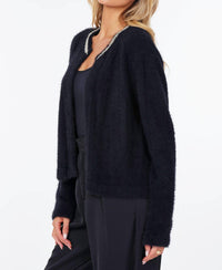 Bishop + Young - Sofia Cardigan With Rhinestone Collar