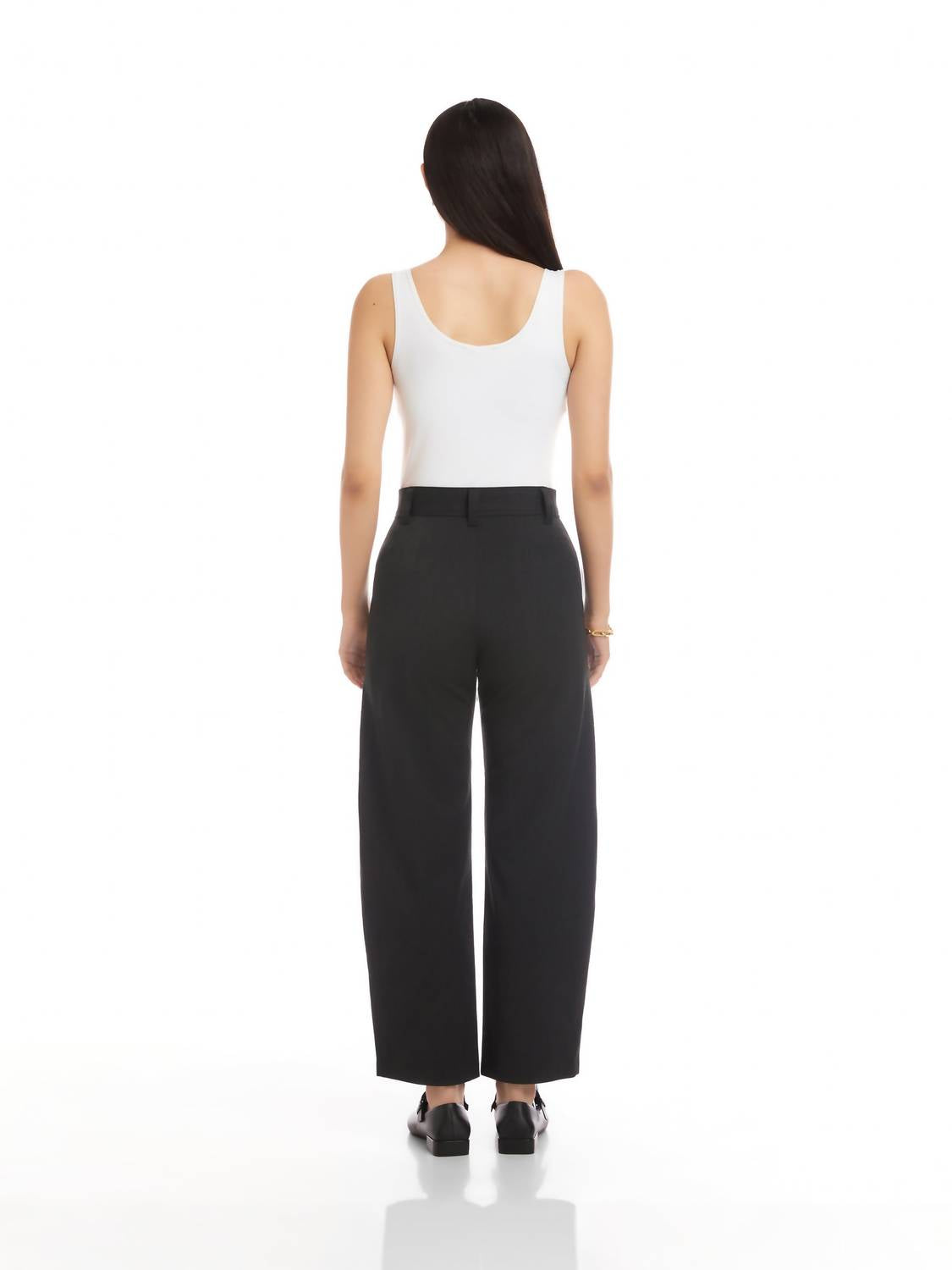 Fifteen Twenty Stevie Barrel Leg Ankle Pant in charcoal - women's jeans - view 4