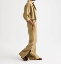 TWP Slim A Pant With Lip Tux in kelp ermine - women's pants - view 4