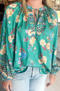 Current Air - Long Sleeve Floral Blouse