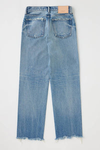 Moussy Women's Mv Mattapan Straight Low Jean in light blue - women's jeans - detail view