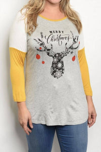 Color Bear - Women's Merry Christmas Deer Shirt
