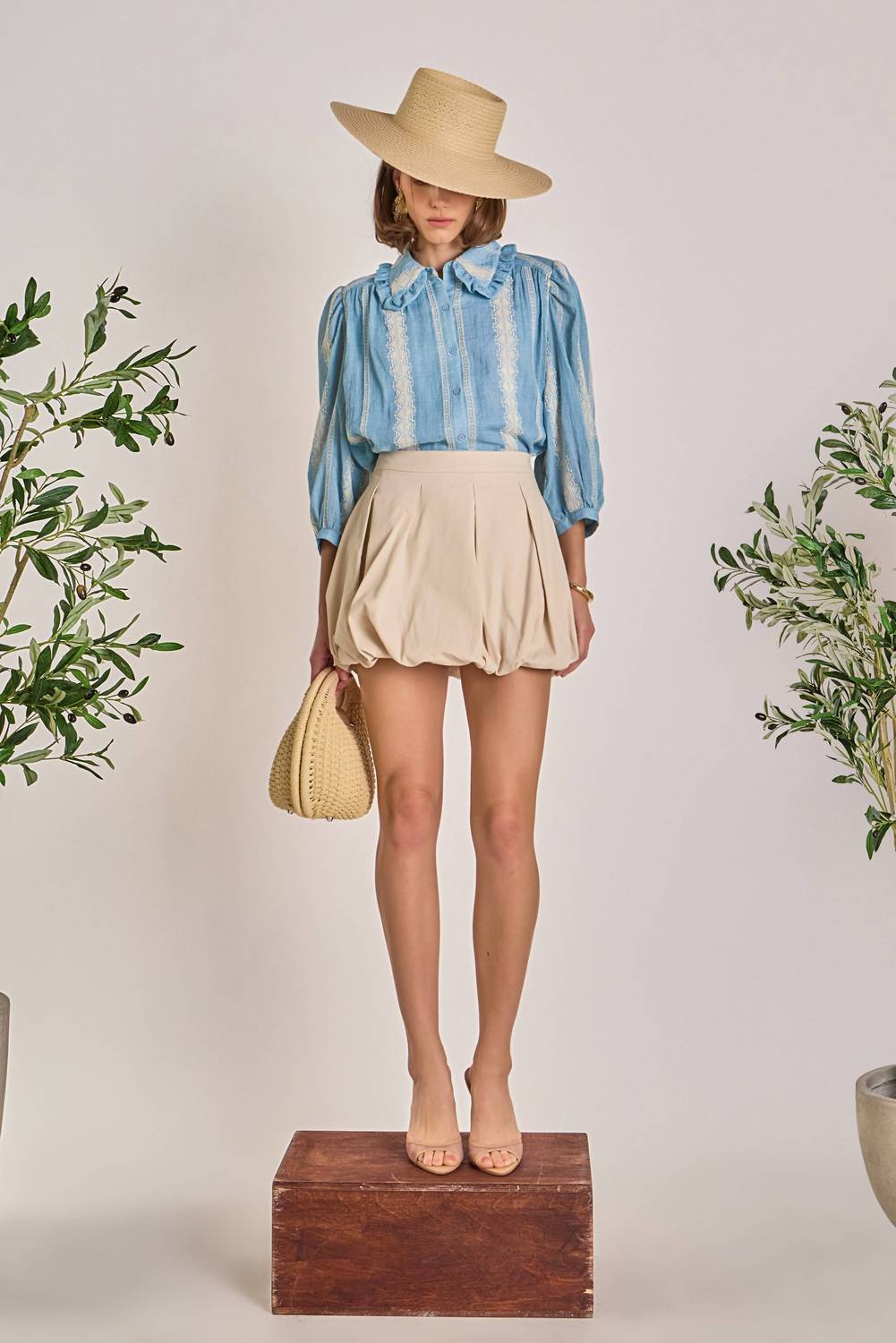 English Factory - Annalise Chambray Top