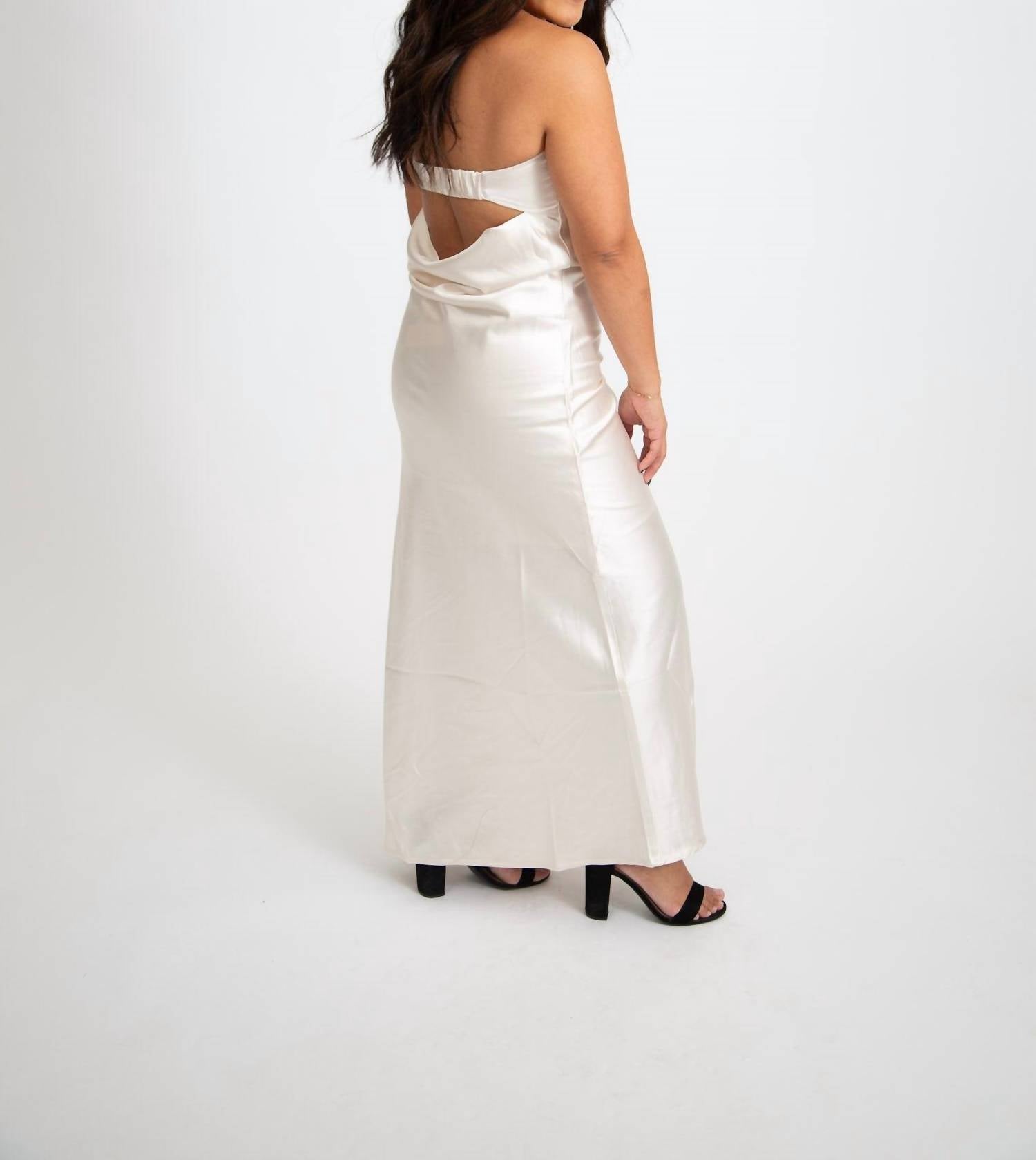 In The Beginning - Strapless Open Back Maxi Dress
