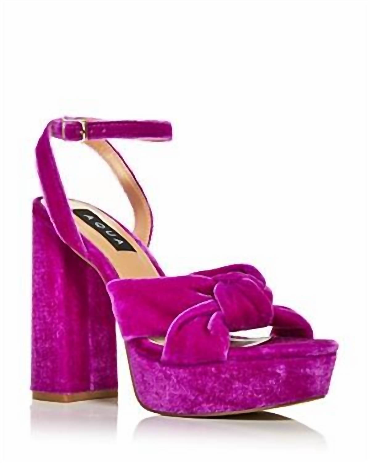 Aqua - Women's Loryv Ankle Strap Platform High Heel Sandals