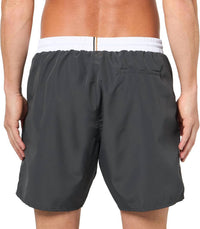 Hugo Boss Starfish Swim Trunk in charcoal - men's swimwear - detail view