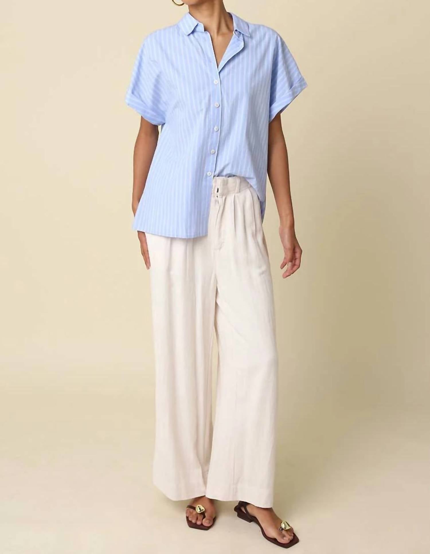 Olivaceous - Virgil Stripe Short Sleeve Shirt