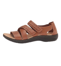 Clarks Women's Laurieann Holly Sandal in tan leather - women's sandal - detail view