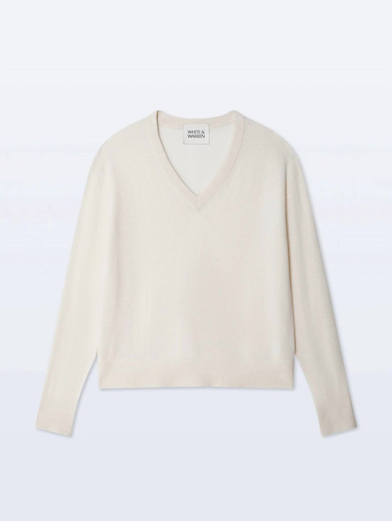 White + Warren - Cashmere V Neck Sweater
