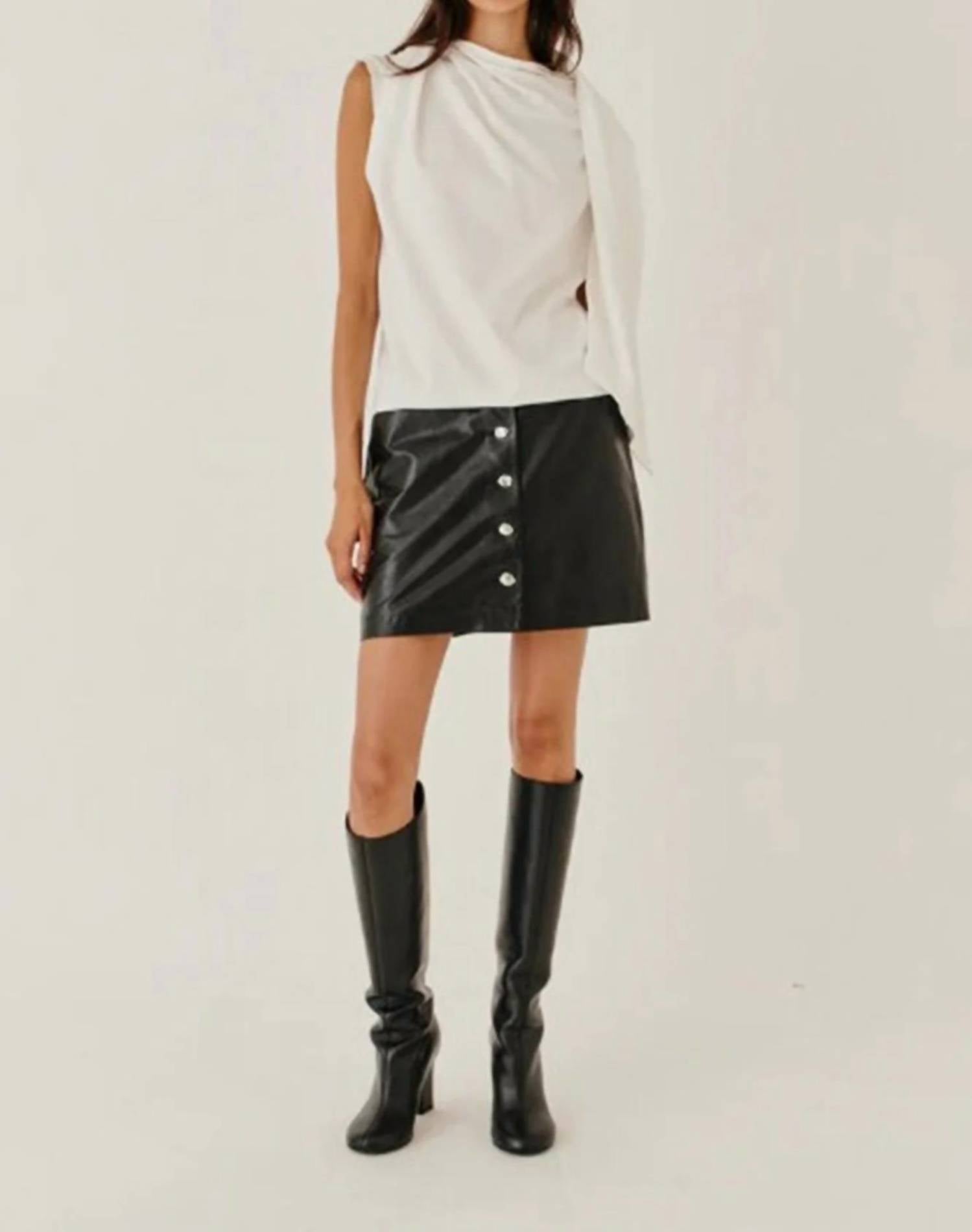 The Garment - Draped Neckline Scarf Tee