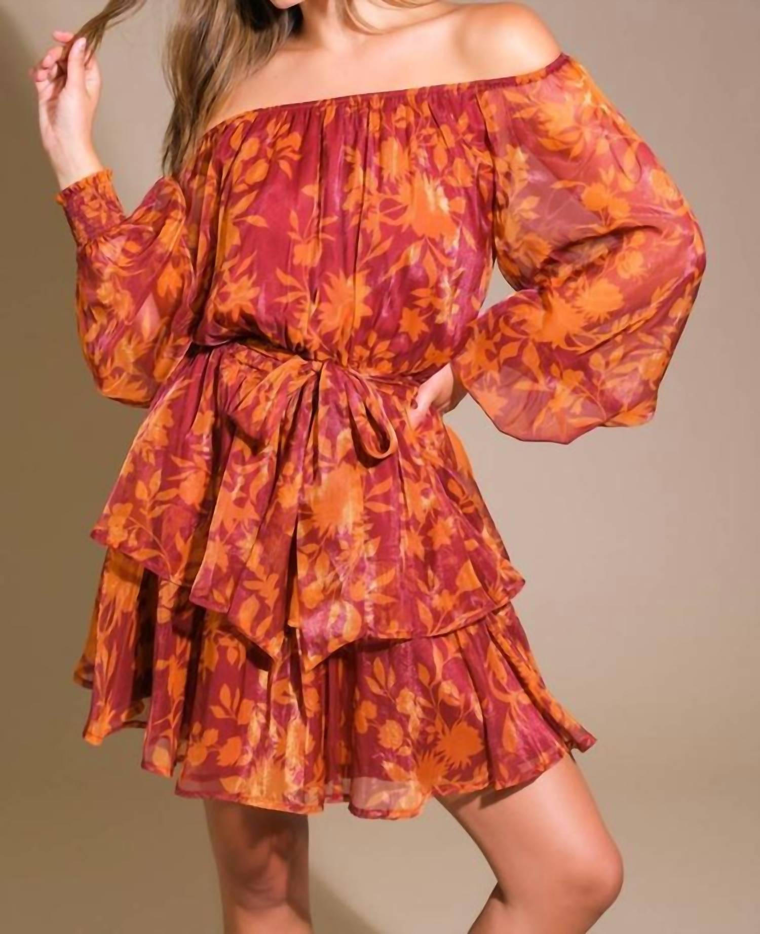 Flying Tomato - A Printed Woven Mini Dress