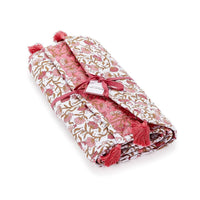Two'S Company - Women's Quilted Double-sided Reversible Table Runner With Tassels