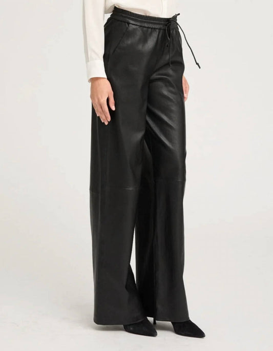Sprwmn - Wide-Leg Leather Baggy Pants