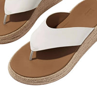 Fitflop - Women's F-mode Espadrille Leather Flatform T Post Sandals