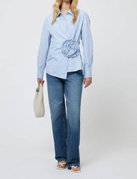 French Connection - Cambria Cotton Corsage Striped Shirt