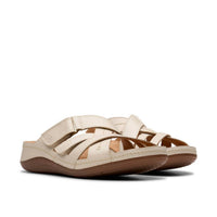 Clarks Women's Cecily Slides in cream - women's sandal