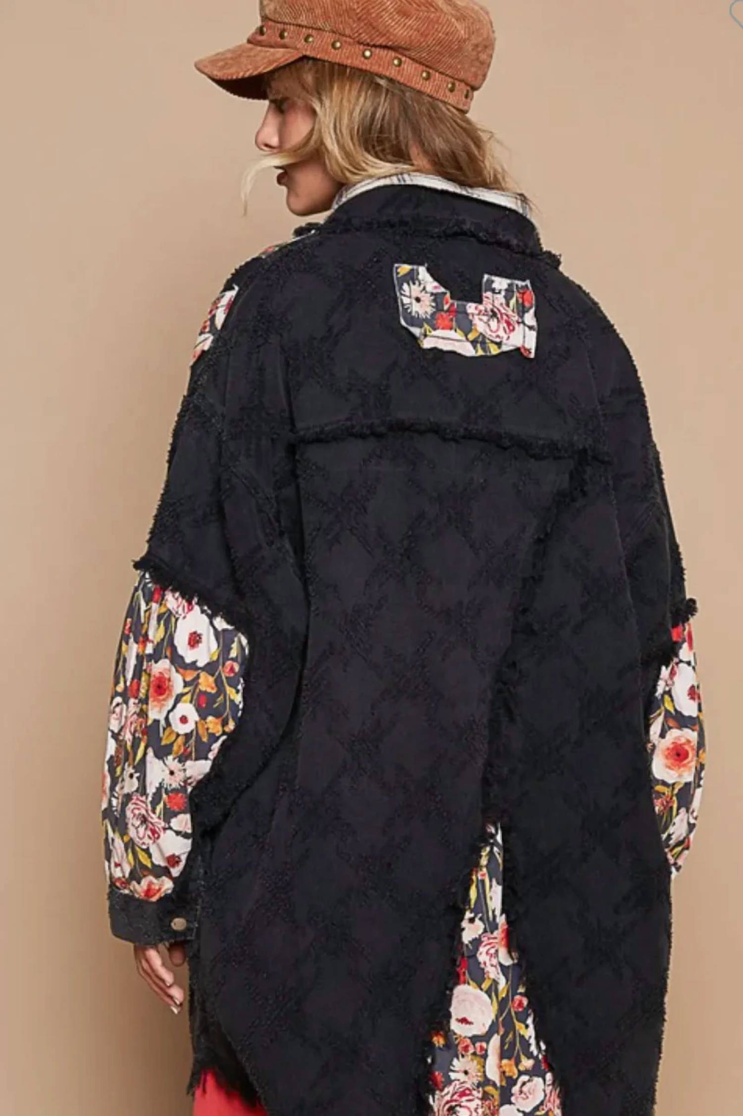 Pol - Boho Chic Floral Patch Jacket