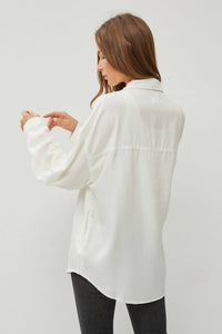 Risen - Oversized Button Up Tencel Shirt