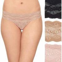 Wacoal - Women's Lace Kiss Thong Panties Three-piece Set