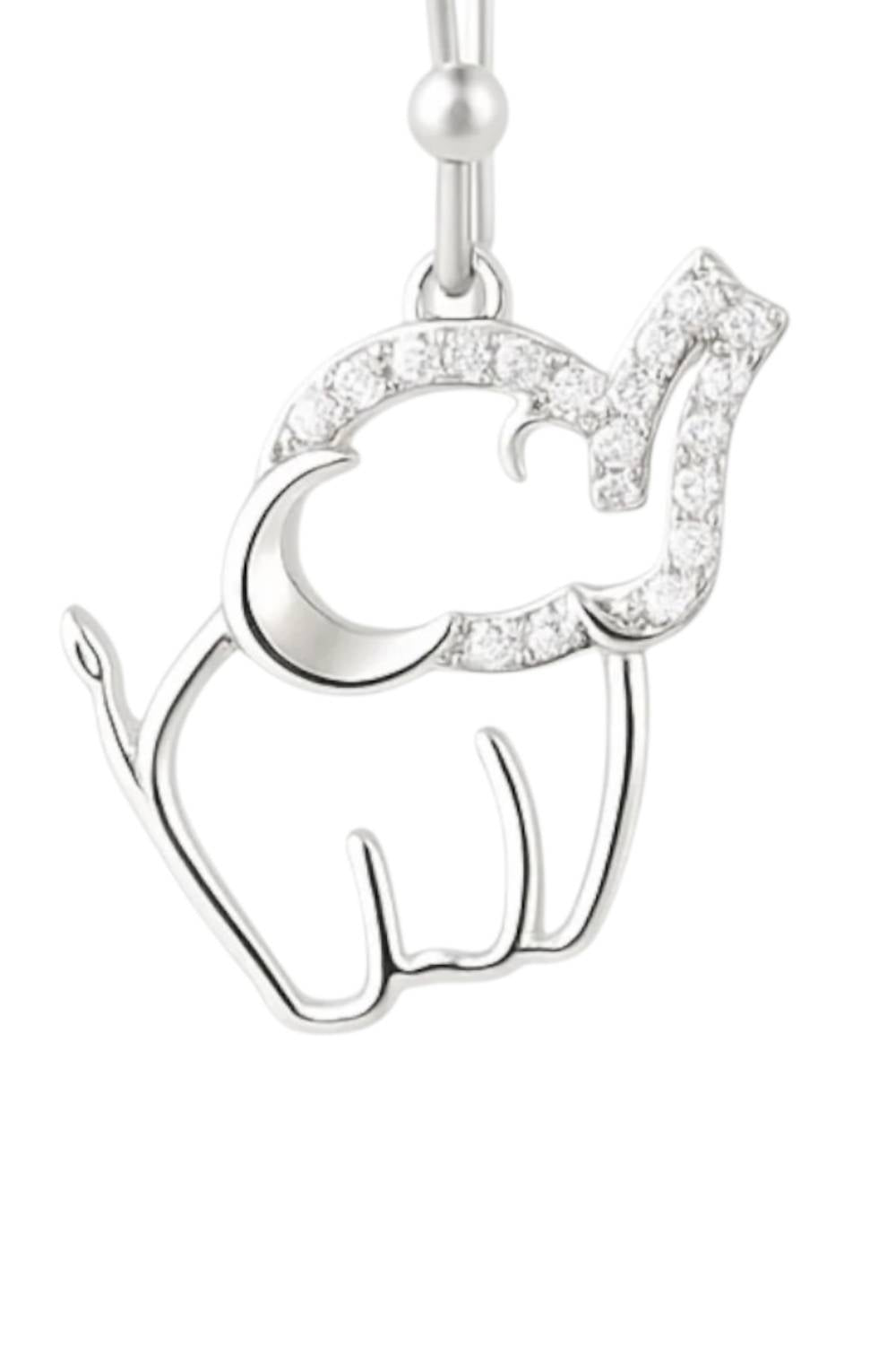 Allyanna Gifts - Women's Moissanite Pave Elephant Necklace