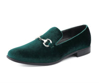 Amali Men's Brad Velvet Loafer in green - men's loafer