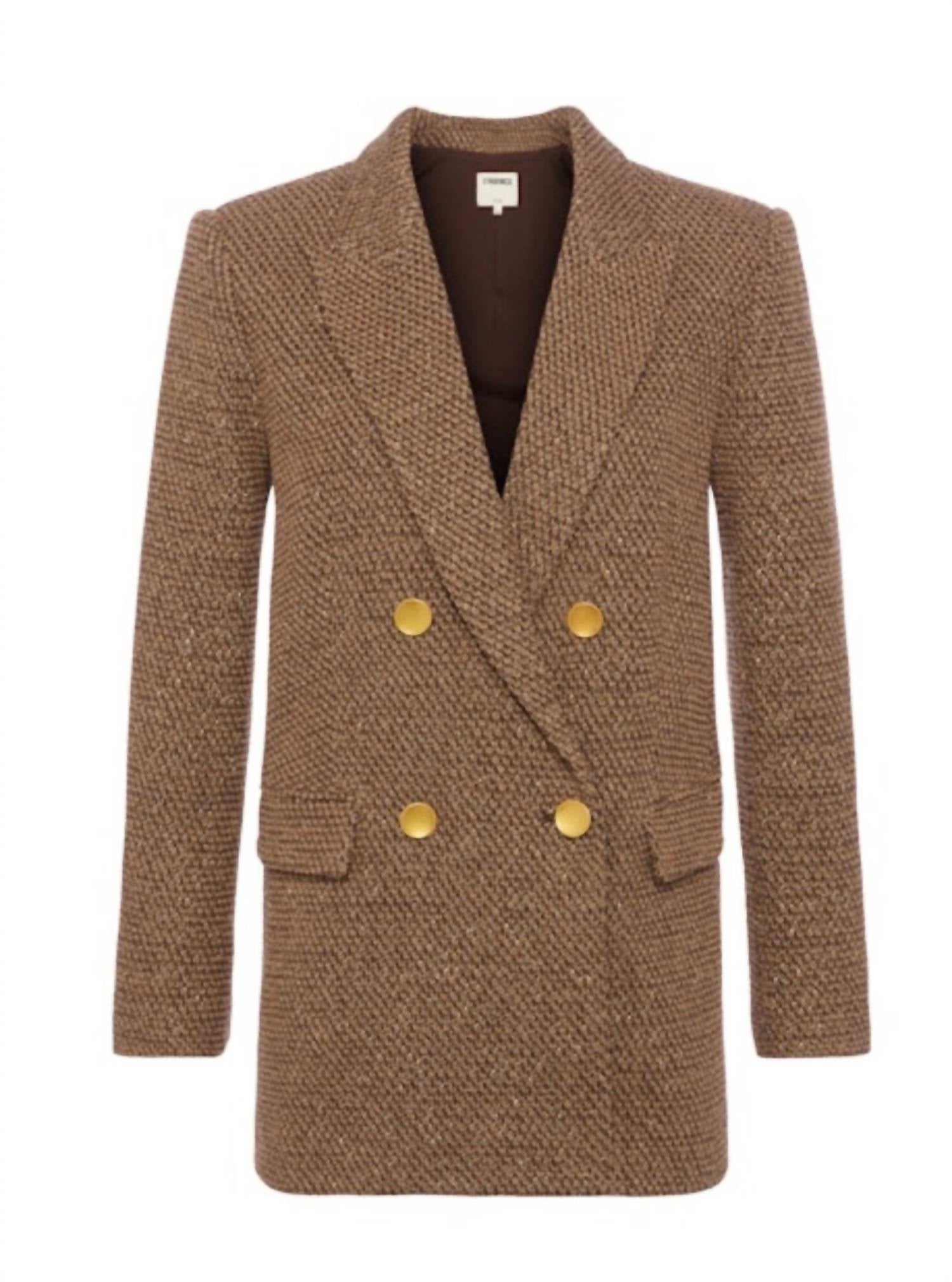L'Agence - Riva Knit Double Breasted Blazer