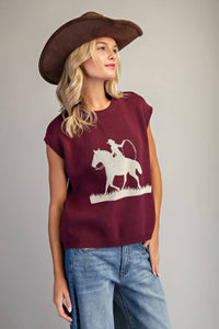 Ee:Some - Western Graphic Sweater