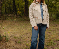 Stetson Rodeo Days Embroidered Jacket in beige - women's jacket - detail view