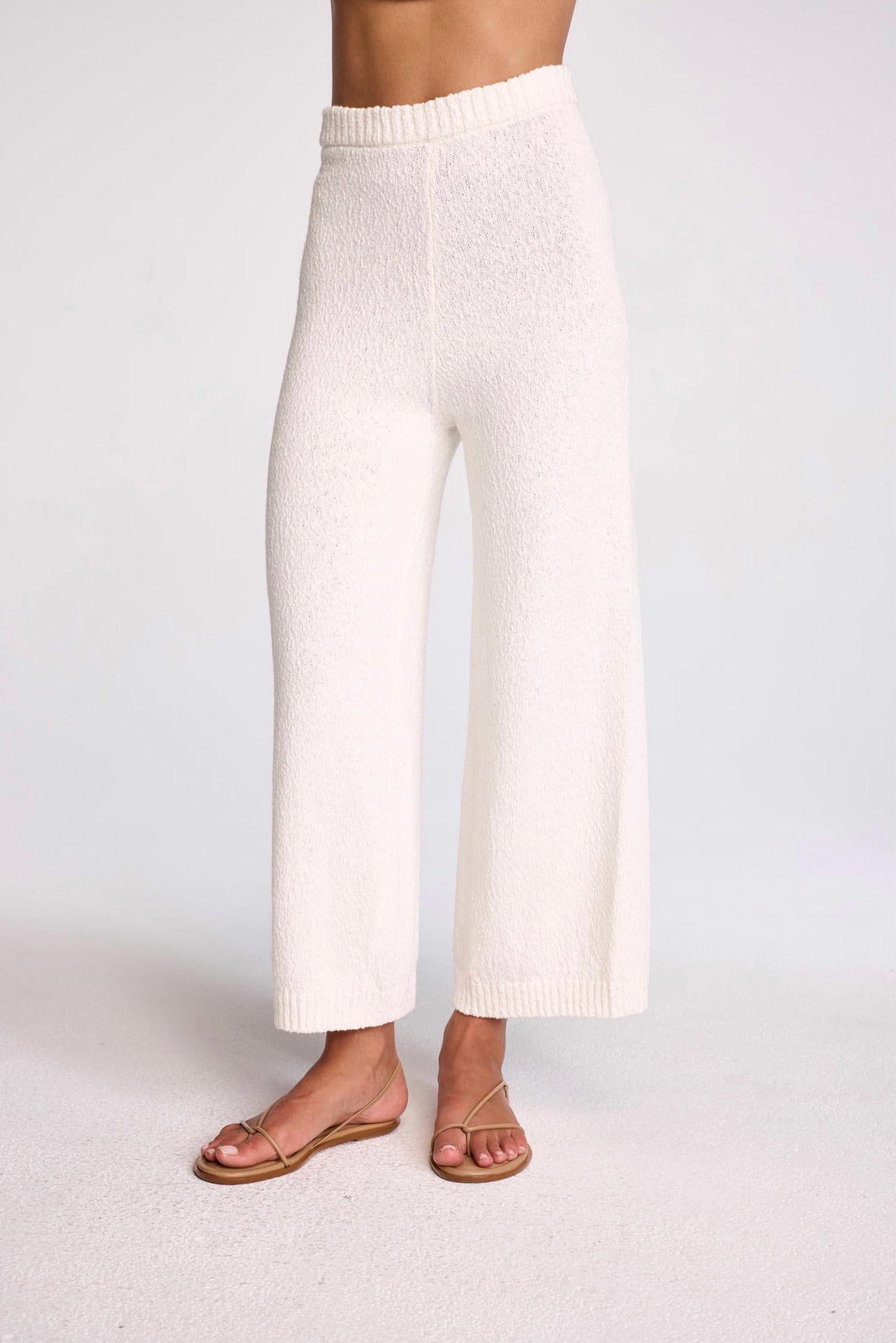 sundays Elaine Boucle Pull-on Pants in cream - women's pants