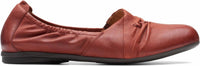 Clarks Women's Rena Way Flat in chestnut leather - women's flats - detail view