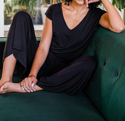 Yala - Kiova V-Neck Bamboo Jumpsuit