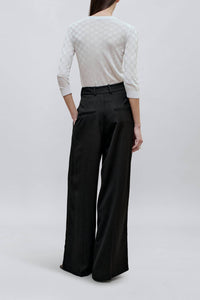 KALLMEYER Fatima Wide Leg Trouser in black - women's pants - detail view
