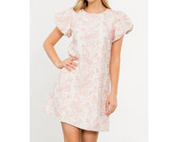 THML Remi Short Sleeve Mini Dress in pink - women's dress