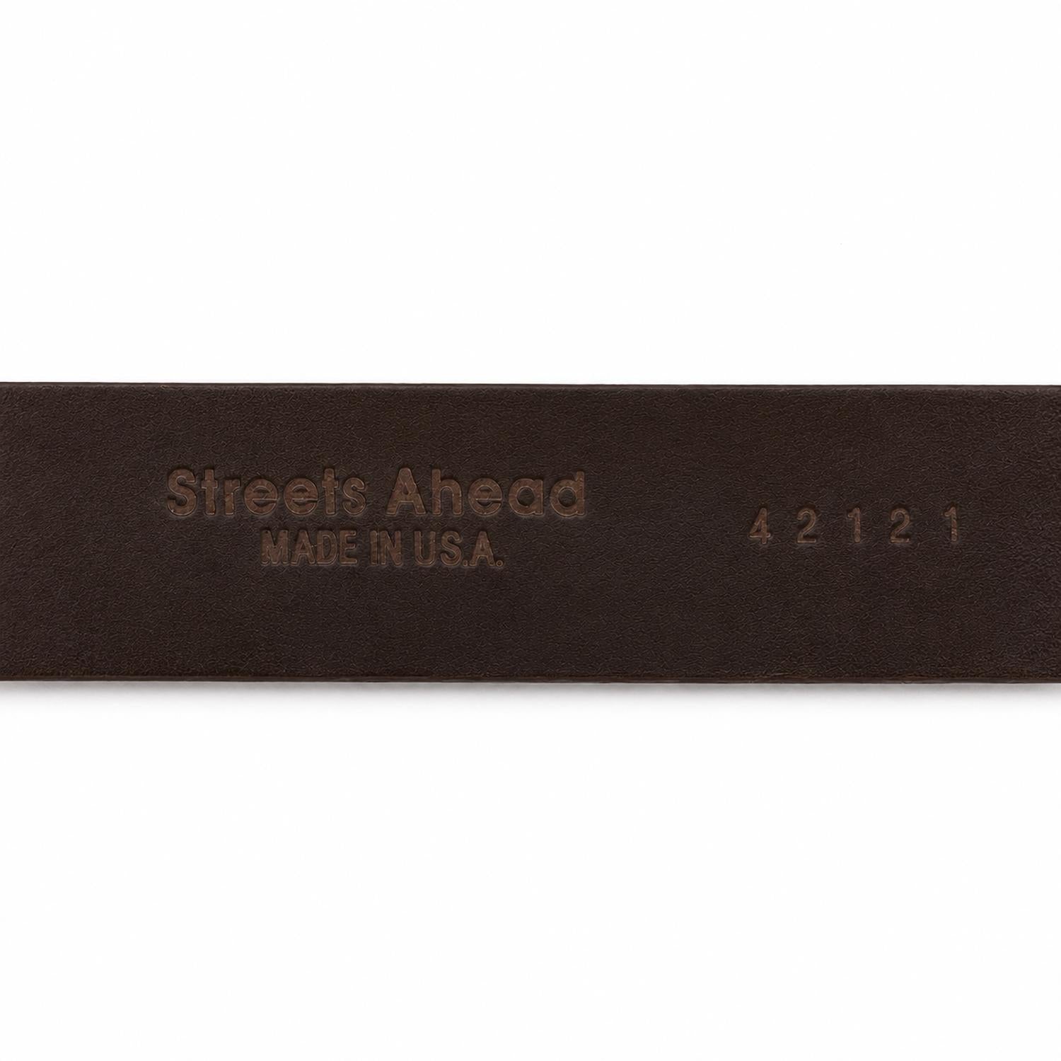 Streets Ahead - 1.5" Brown Leather Gold Buckle Belt