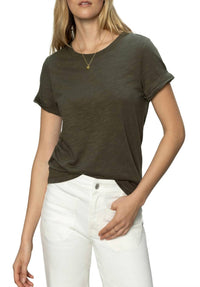 Sanctuary Remix Perfect Tee in kalamata olive - women's t-shirt
