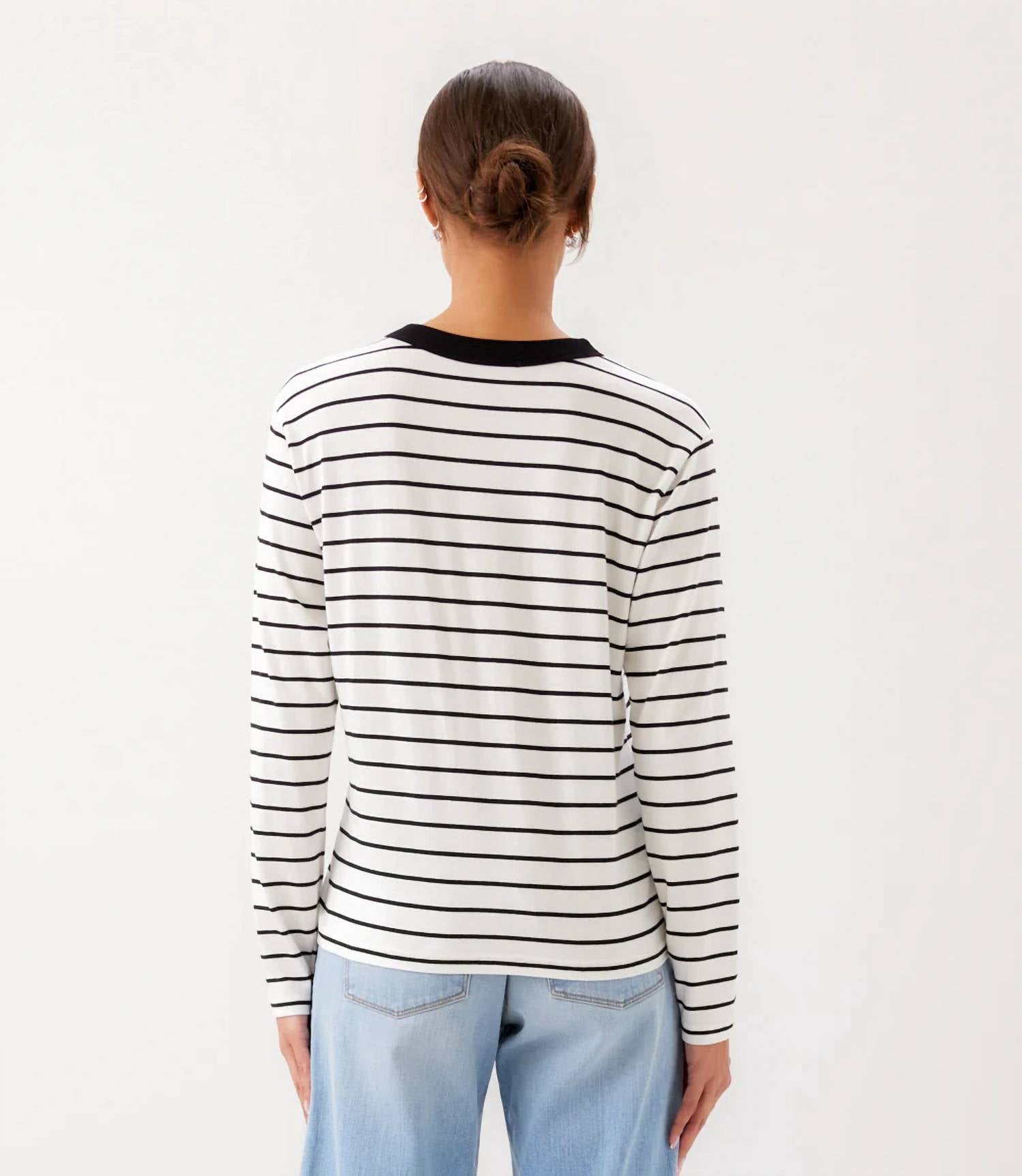 Karen Kane - Stripe Long Sleeve Top