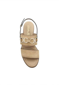 Salvatore Ferragamo - Women's Gancini Plaque Suede Sandals