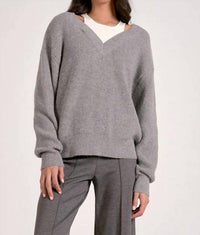 Elan - Ashtin Deep V Neck Sweater