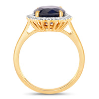 Diana M Jewels - Women's Oval Natural Blue Sapphire Fashion Ring (4.63 Ct) - Statement