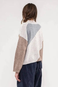 Blu Pepper - Diagonal Stripe Knit Sweater