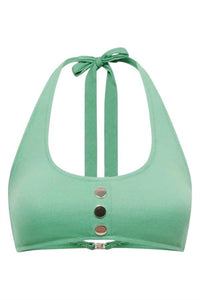 Reiss - Iris Halter Bikini Top With Button Detail