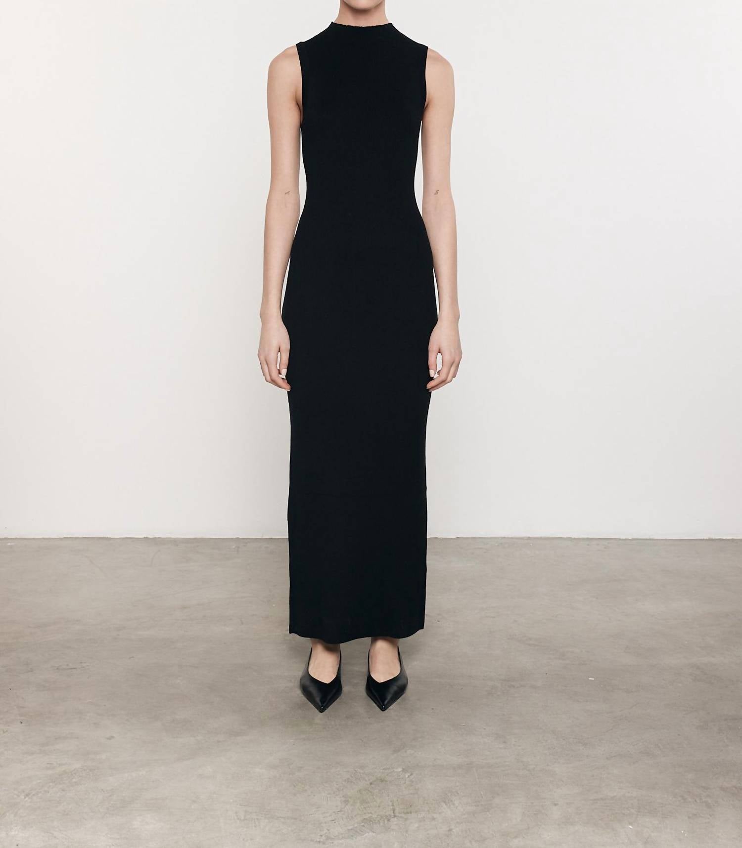 Enza Costa - SILK SWEATER RIB MOCKNECK DRESS