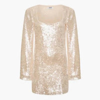 Rumored - Mackie Sequin Long Sleeve Mini Dress