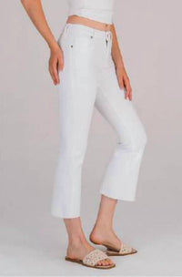 Hidden - Clean Cut Mid Rise Flare Cropped Jean
