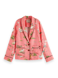 Scotch & Soda - Girls Single Breasted Printed Blazer