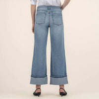 Kut From The Kloth - Meg High Rise Wide Leg Roll Up Hem Jeans