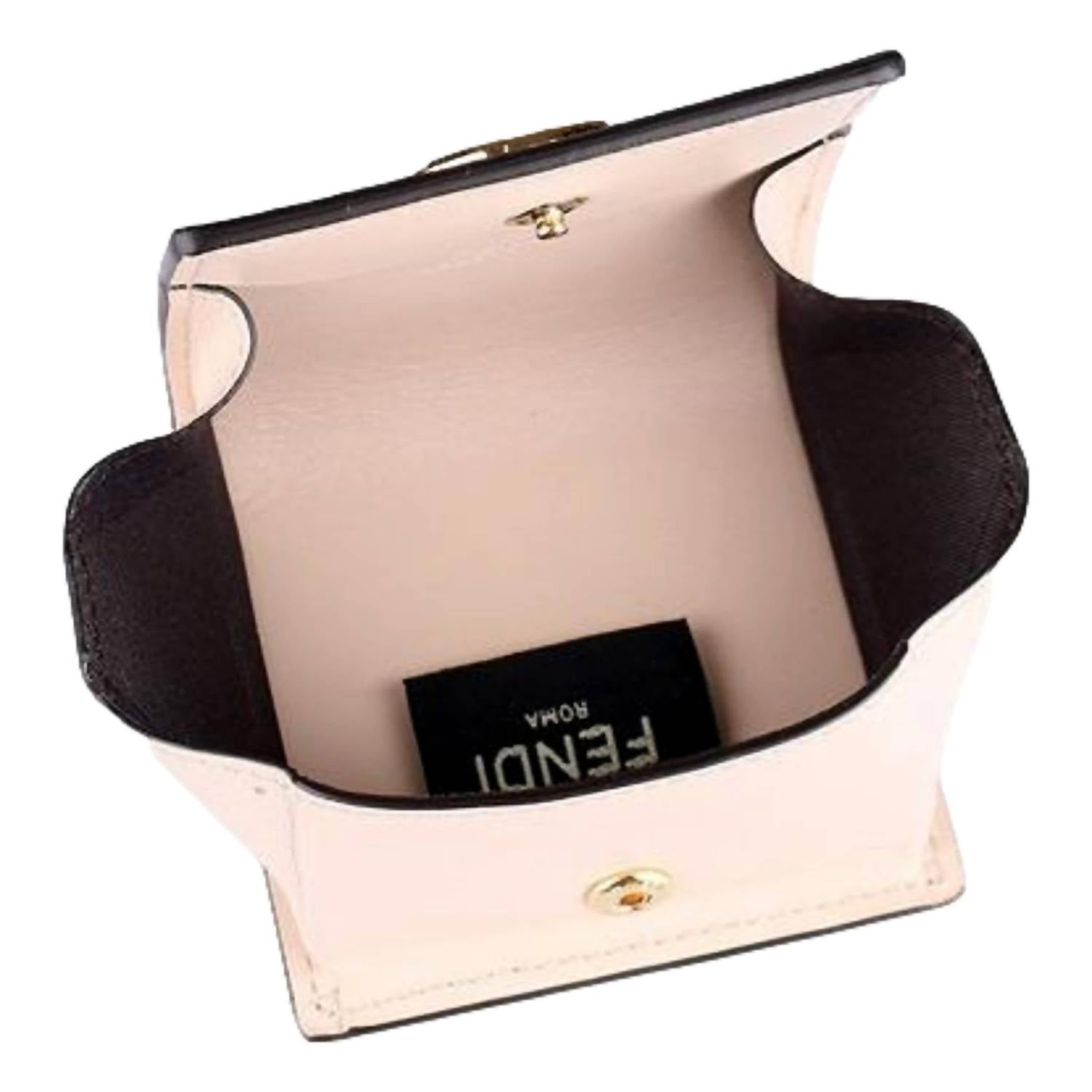 Fendi - Women's Calf Leather F Logo Leather Coin Case Wallet
