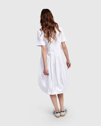 ALEMBIKA Barb Cotton Shirtdress in white - women's dress - view 4