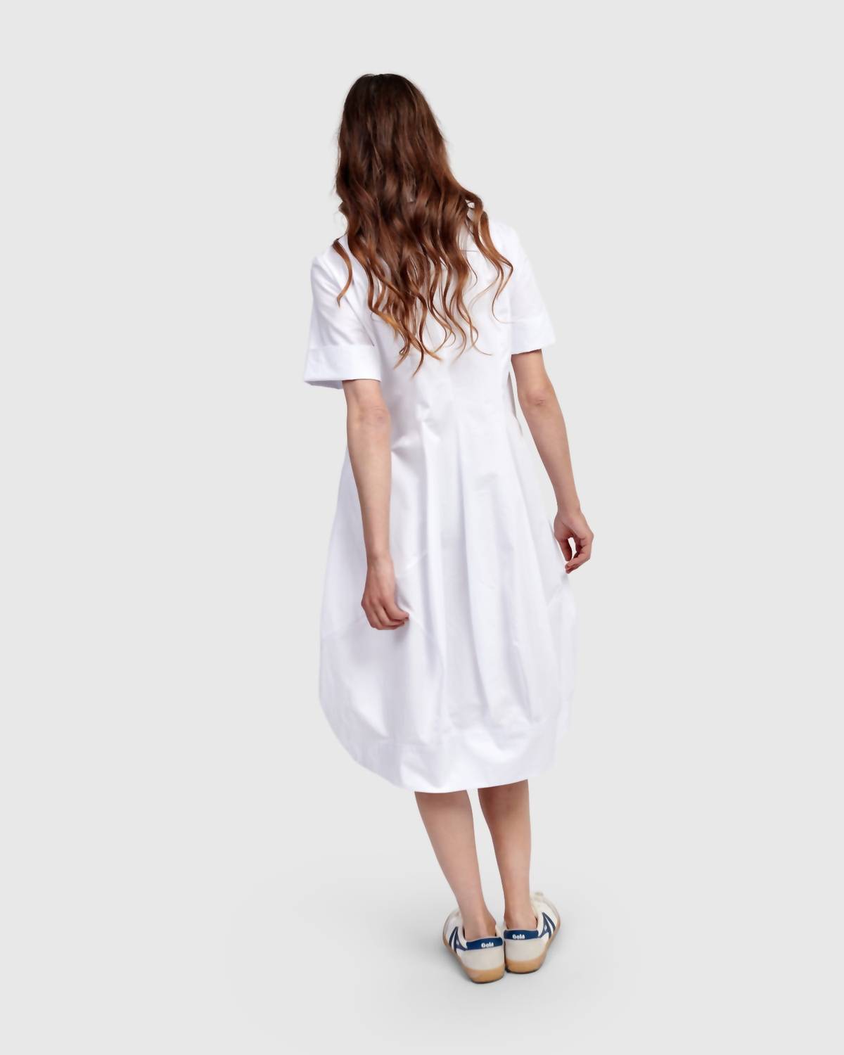 ALEMBIKA Barb Cotton Shirtdress in white - women's dress - view 4